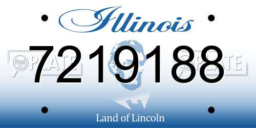7219188 Illinois License Plate