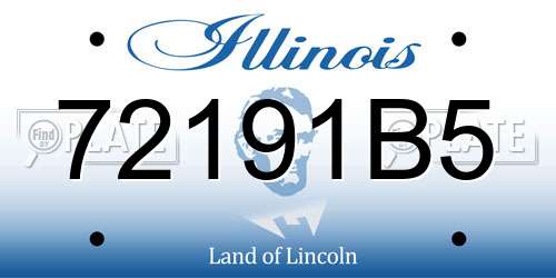 72191B5 Illinois License Plate