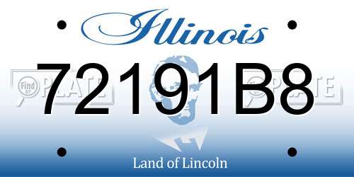 72191B8 Illinois License Plate