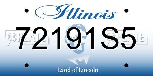 72191S5 Illinois License Plate