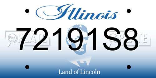 72191S8 Illinois License Plate