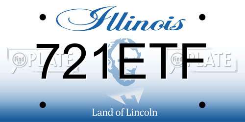 721ETF Illinois License Plate