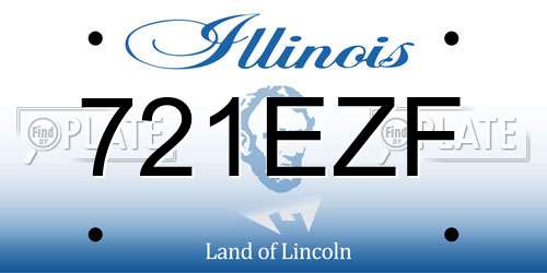 721EZF Illinois License Plate