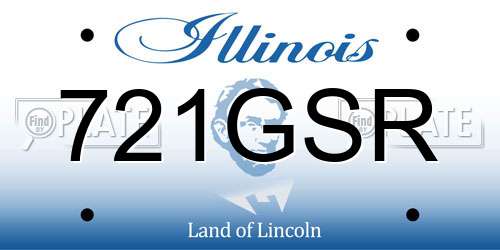 721GSR Illinois License Plate
