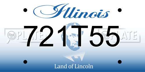 721T55 Illinois License Plate
