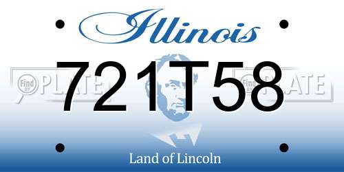 721T58 Illinois License Plate