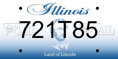 721T85 Illinois License Plate