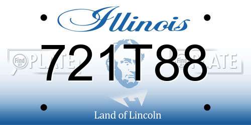 721T88 Illinois License Plate