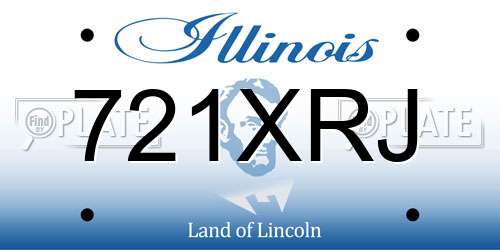 721XRJ Illinois License Plate