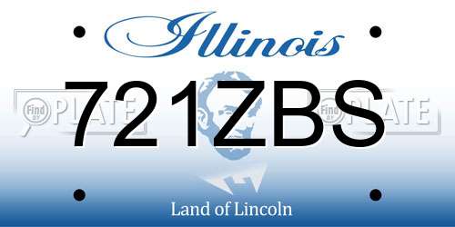 721ZBS Illinois License Plate