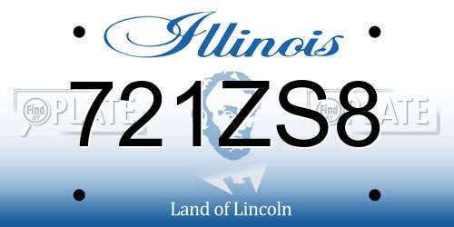 721ZS8 Illinois License Plate