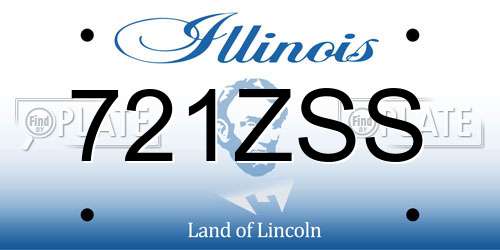 721ZSS Illinois License Plate