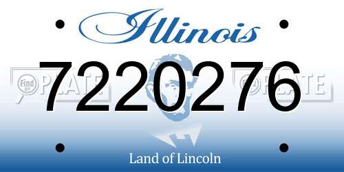 7220276 Illinois License Plate