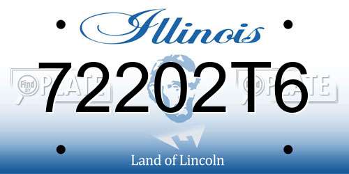 72202T6 Illinois License Plate