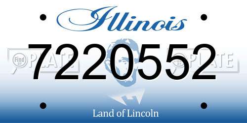7220552 Illinois License Plate