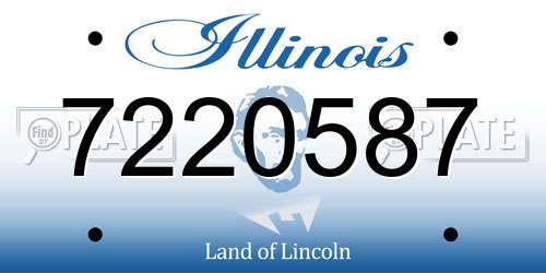 7220587 Illinois License Plate