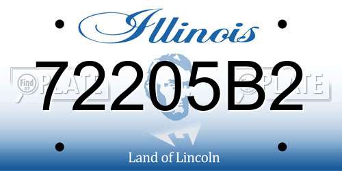 72205B2 Illinois License Plate