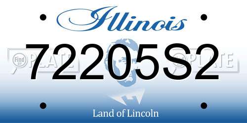 72205S2 Illinois License Plate