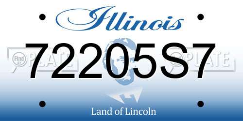 72205S7 Illinois License Plate