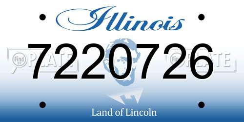 7220726 Illinois License Plate