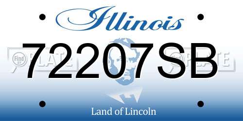 72207SB Illinois License Plate