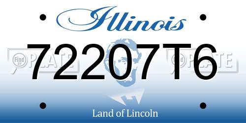 72207T6 Illinois License Plate