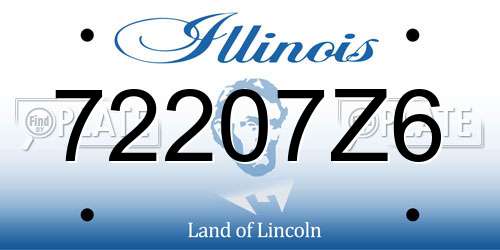 72207Z6 Illinois License Plate