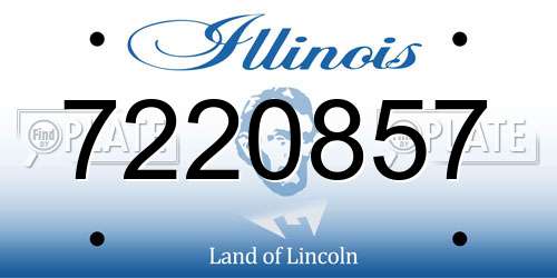 7220857 Illinois License Plate