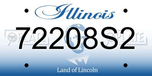 72208S2 Illinois License Plate