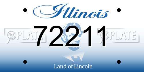 72211 Illinois License Plate