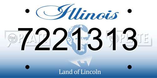 7221313 Illinois License Plate