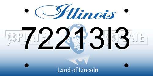 72213I3 Illinois License Plate