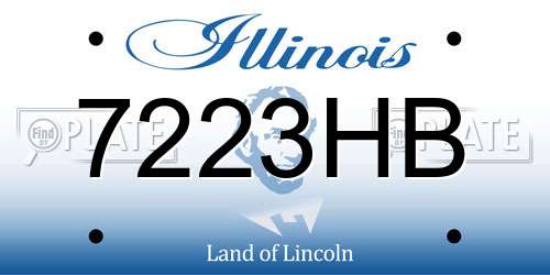 7223HB Illinois License Plate