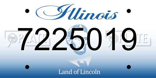 7225019 Illinois License Plate