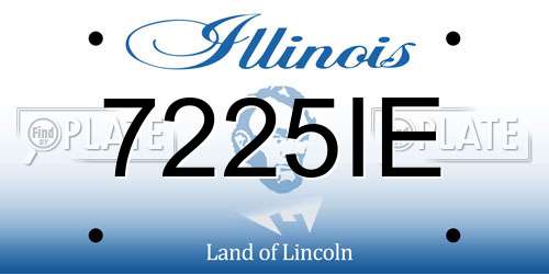 7225IE Illinois License Plate