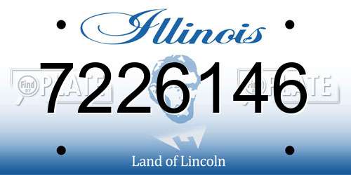 7226146 Illinois License Plate