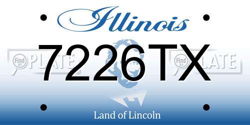 7226TX Illinois License Plate