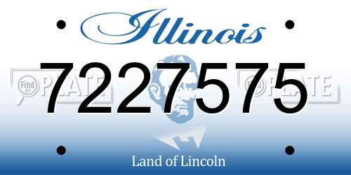 7227575 Illinois License Plate