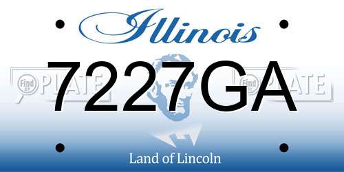 7227GA Illinois License Plate