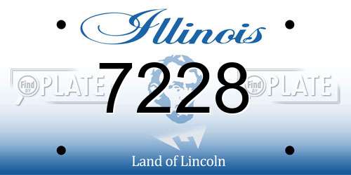 7228 Illinois License Plate