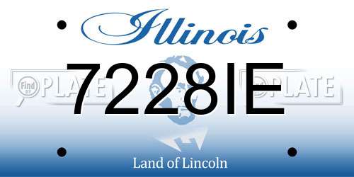 7228IE Illinois License Plate
