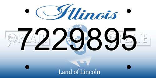 7229895 Illinois License Plate