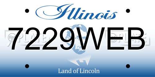 7229WEB Illinois License Plate