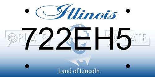 722EH5 Illinois License Plate