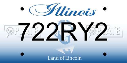 722RY2 Illinois License Plate