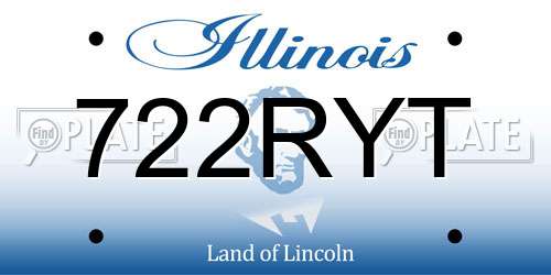 722RYT Illinois License Plate