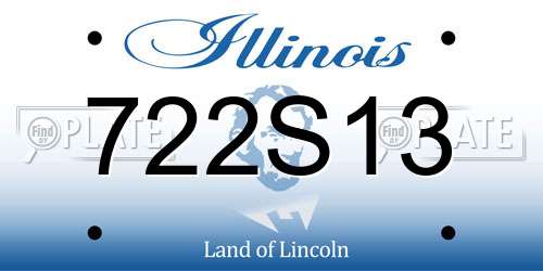 722S13 Illinois License Plate