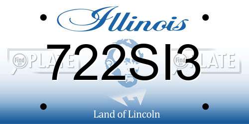 722SI3 Illinois License Plate