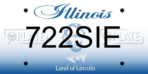 722SIE Illinois License Plate