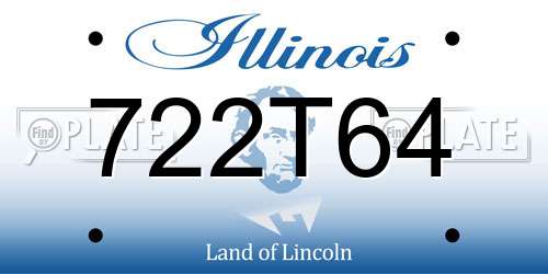 722T64 Illinois License Plate